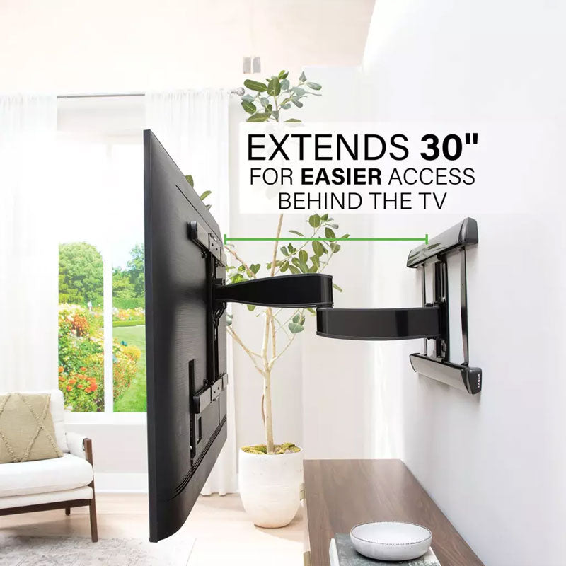 Sanus XL Advanced Full-Motion TV Wall Mount VXF830-B2, wall mount extension range installed