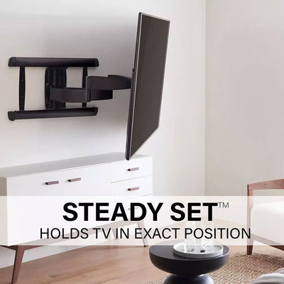 Sanus XL Advanced Full-Motion TV Wall Mount VXF830-B2, wall mount holding display at set position