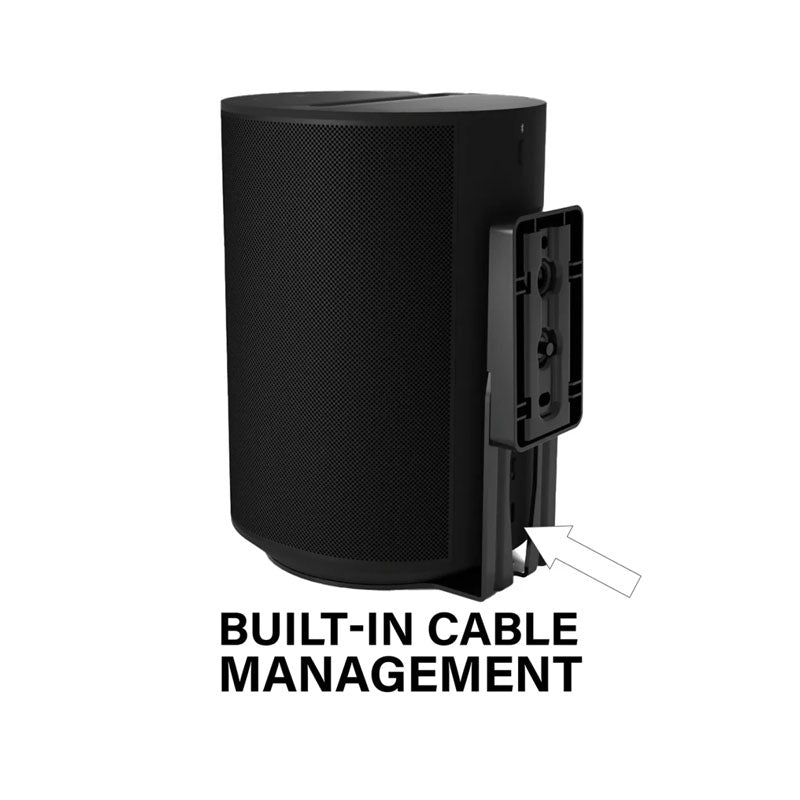 Sanus Fixed Speaker Wall Mounts WSFME12-B2, speaker wall mount cable-management detail