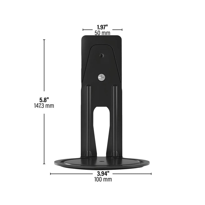Sanus Fixed Speaker Wall Mounts WSFME12-B2, speaker wall mount technical dimensions diagram