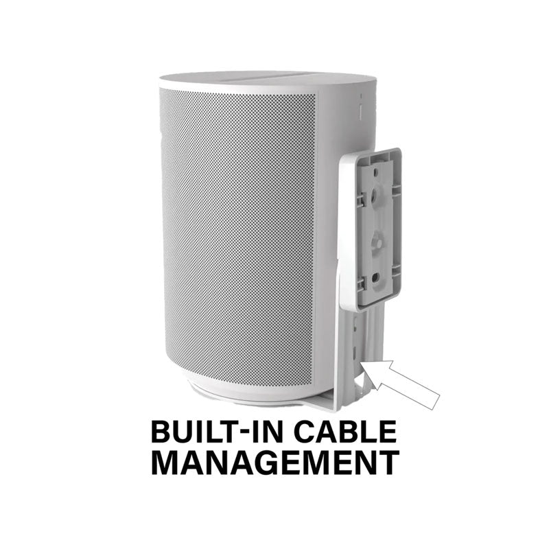 Sanus Fixed Speaker Wall Mounts WSFME12-W2, speaker wall mount cable management feature