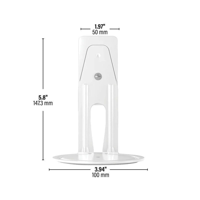 Sanus Fixed Speaker Wall Mounts WSFME12-W2, speaker wall mount dimensions diagram