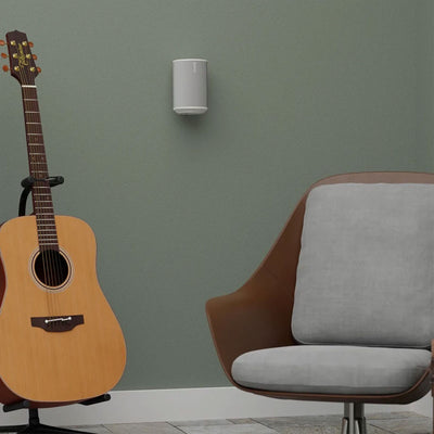 Sanus Fixed Speaker Wall Mount WSFME11-W2, wall-mounted speaker in listening room