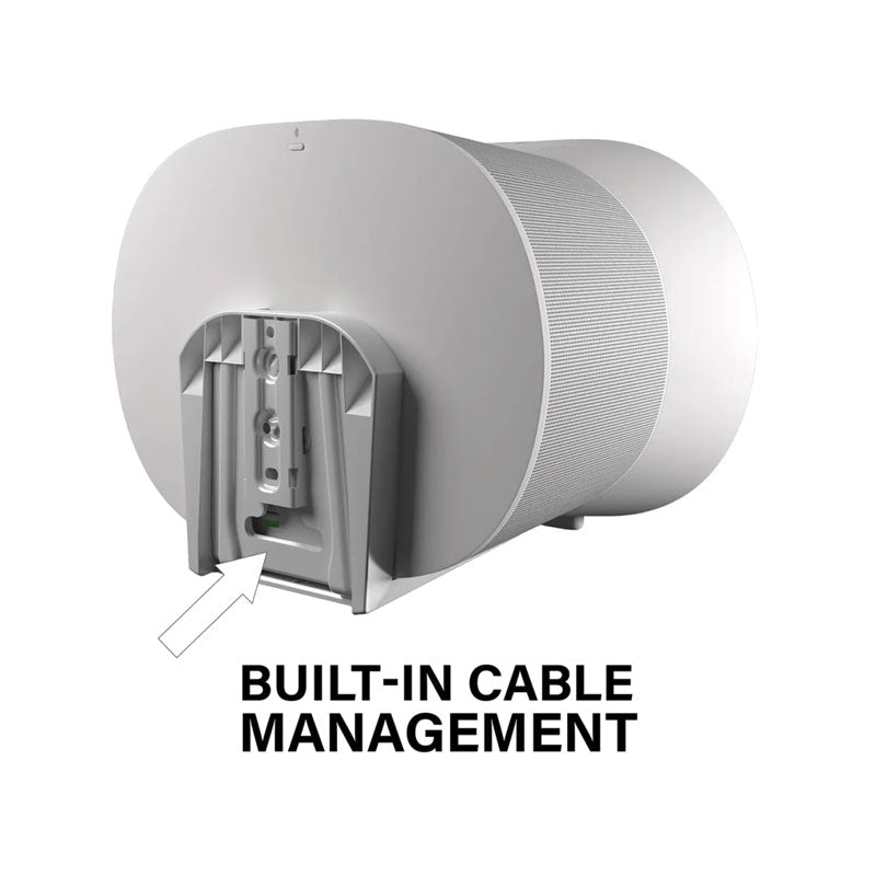 Sanus Fixed Speaker Wall Mount WSFME31-W2, speaker wall mount built-in cable-management channel