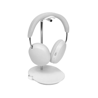 Sanus Wireless Sonos Ace Headphone Hanger WSHSH1-W2, white headphone stand with headphones