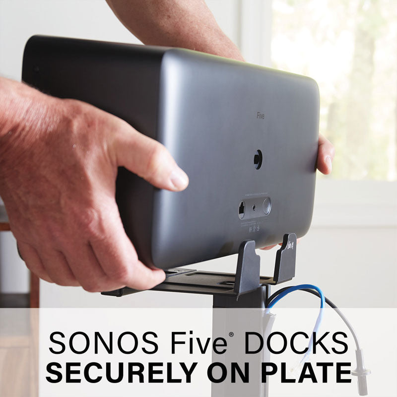 Sanus Fixed Speaker Stands WSS52-B2, speaker dock mounting plate detail