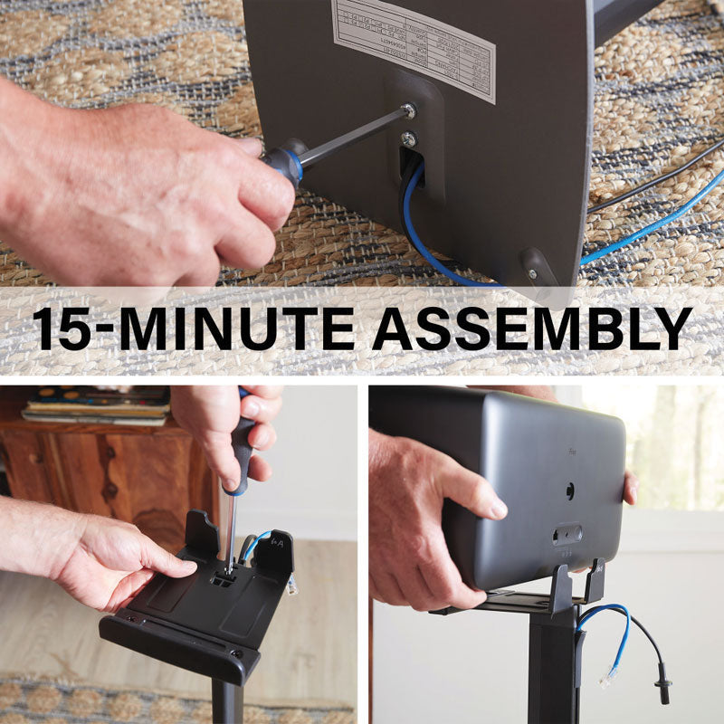Sanus Fixed Speaker Stands WSS52-B2, speaker stand assembly steps