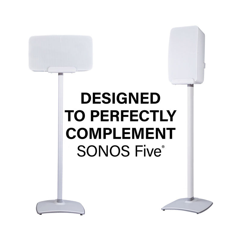 Sanus Fixed Speaker Stands WSS52-W2, white floor stand pair for Sonos Five