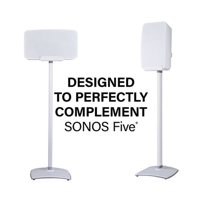 Sanus Fixed Speaker Stands WSS52-W2, white floor stand pair for Sonos Five