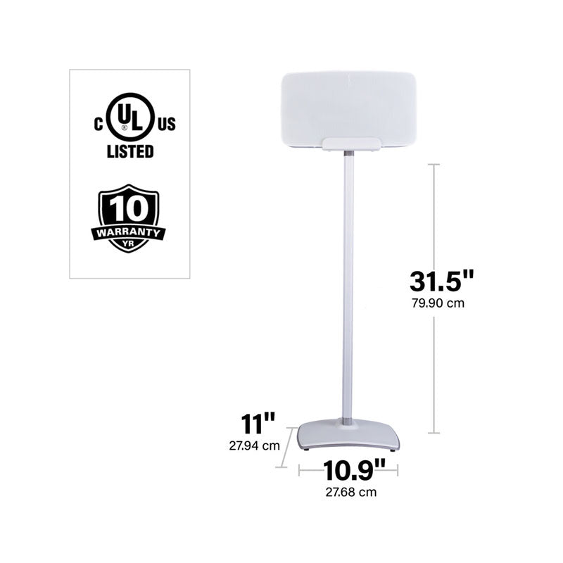 Sanus Fixed Speaker Stands WSS52-W2, Sonos Five floor stand dimensions