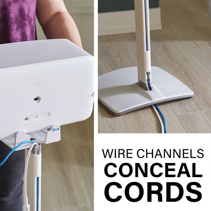 Sanus Fixed Speaker Stands WSS52-W2, speaker stand cable management