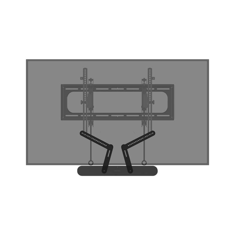 Sanus Soundbar TV Mount WSSAFM1-B2, soundbar bracket mounting position behind a TV