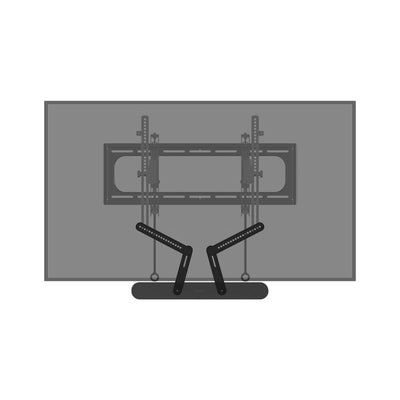 Sanus Soundbar TV Mount WSSAFM1-B2, soundbar bracket mounting position behind a TV