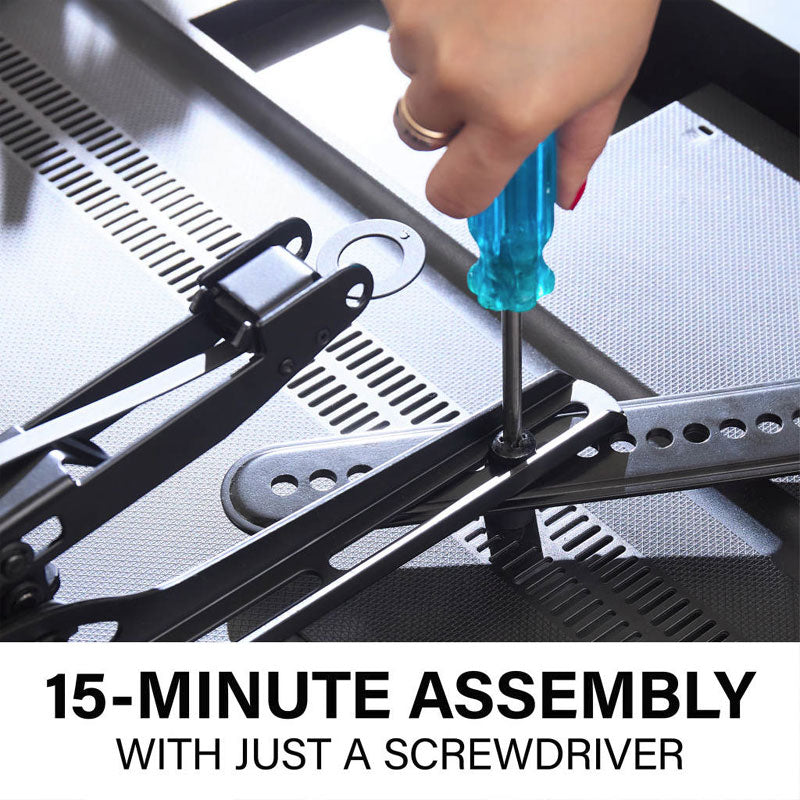Sanus Soundbar TV Mount WSSAFM1-B2, soundbar bracket screwdriver assembly close-up