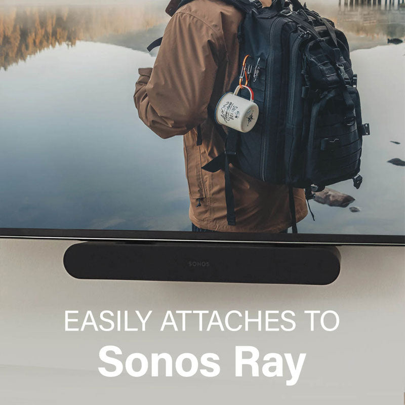 Sanus Soundbar TV Mount WSSAFM1-B2, soundbar attached directly below a TV