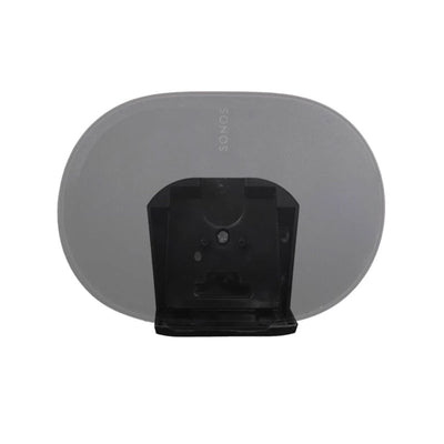 Sanus Adjustable Speaker Wall Mounts WSWME32-B2, speaker installed on the wall bracket in a rear view