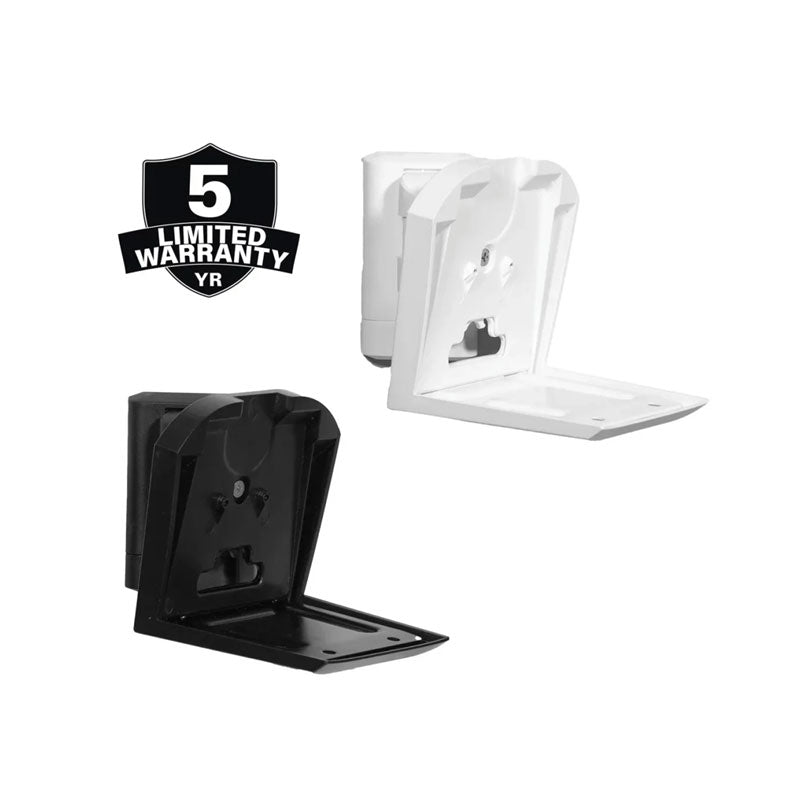 Sanus Adjustable Speaker Wall Mounts WSWME32-B2, black and white speaker mounting brackets