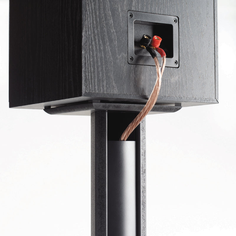 Sanus Basic Series Wood Speaker Stands BF31-B1, speaker stand rear cable-routing detail