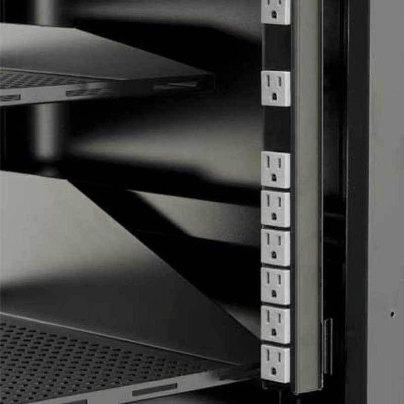 Sanus Rack Mount Power Strip CAPS27-B1, equipment rack adjustable rail detail