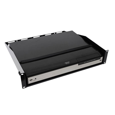 Sanus Vented Rack Utility Shelf CASH22-B1, rack-mounted component shelf with equipment