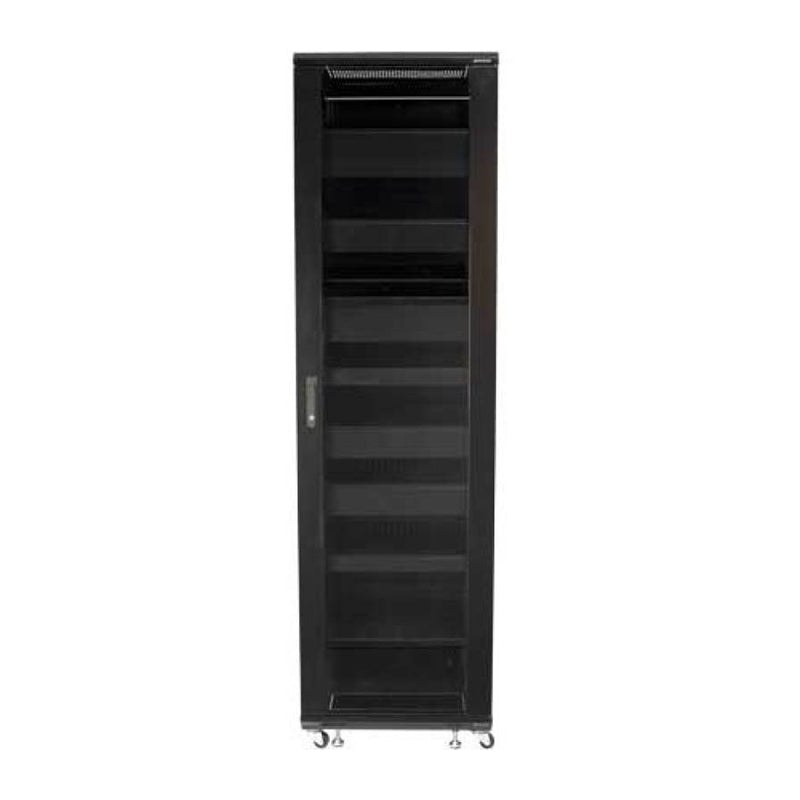 Sanus Component Series AV Rack CFR2144-B1, AV equipment rack front view