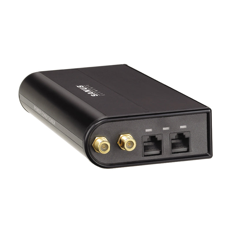 Sanus Flat Panel HD Power Conditioner and Surge Protector, ELM205-B1, surge protector coax and Ethernet ports
