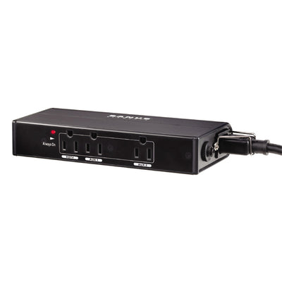 Sanus Flat Panel HD Power Conditioner and Surge Protector, ELM205-B1, surge protector data connection panel