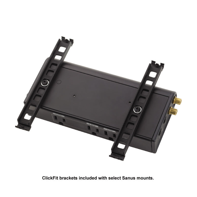 Sanus Flat Panel HD Power Conditioner and Surge Protector, ELM205-B1, media box with display mounting brackets