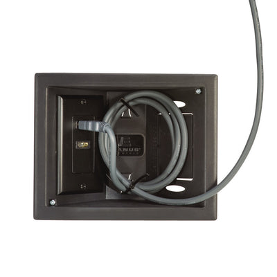 Sanus Elements In-Wall Low Voltage Box ELM803-B1, recessed power enclosure rear wiring view