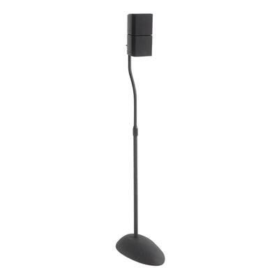 Sanus Adjustable Height Satellite Speaker Stands HTB3-B1, speaker floor stand front view