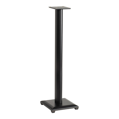 Sanus Natural Foundations Wood Speaker Stands NF36B, single black floor speaker stand