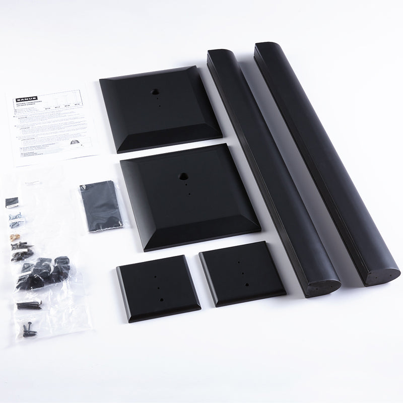 Sanus Natural Foundations Center Channel Speaker Stand NFC18B, dual-column speaker stand components