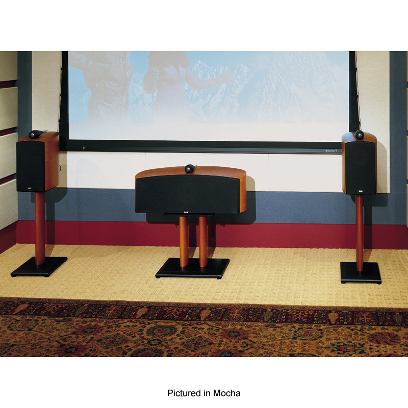 Sanus Natural Foundations Center Channel Speaker Stand NFC18B, trio of speaker stands in home theater