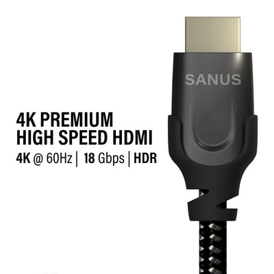 Sanus 4K Premium High Speed HDMI Cable SAC-20HDMI7, HDMI cable connector close-up