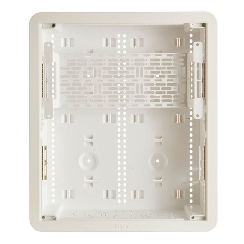 Sanus TV Media In-Wall Box SA-IWB17-W1, recessed media box interior with vented insert