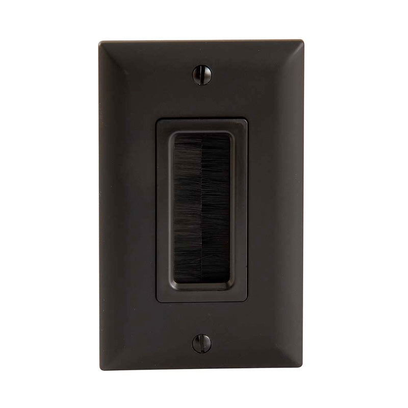 Sanus Cable Access Brush Wall Plate (Black) SA-IWCM1-B1
