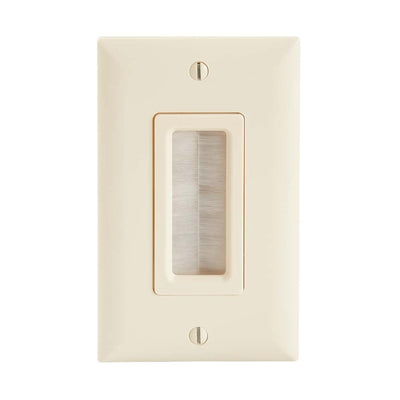 Sanus Cable Access Brush Wall Plate (Light Almond) SA-IWCM1-LA1