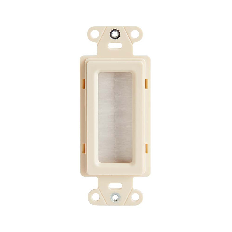Sanus Cable Access Brush Wall Plate SA-IWCM1-LA1, recessed wall cable pass-through front view