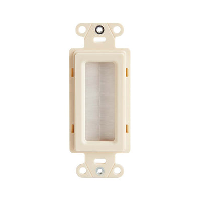 Sanus Cable Access Brush Wall Plate SA-IWCM1-LA1, recessed wall cable pass-through front view