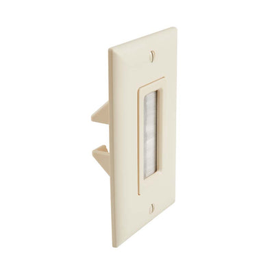 Sanus Cable Access Brush Wall Plate SA-IWCM1-LA1, recessed wall cable pass-through side view