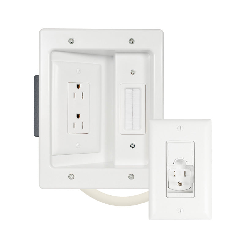 Sanus In-Wall TV Power and Cable Management Kit (White) SA-IWP1-W1