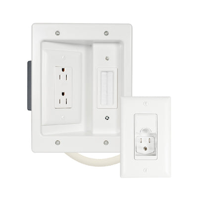 Sanus In-Wall TV Power and Cable Management Kit (White) SA-IWP1-W1