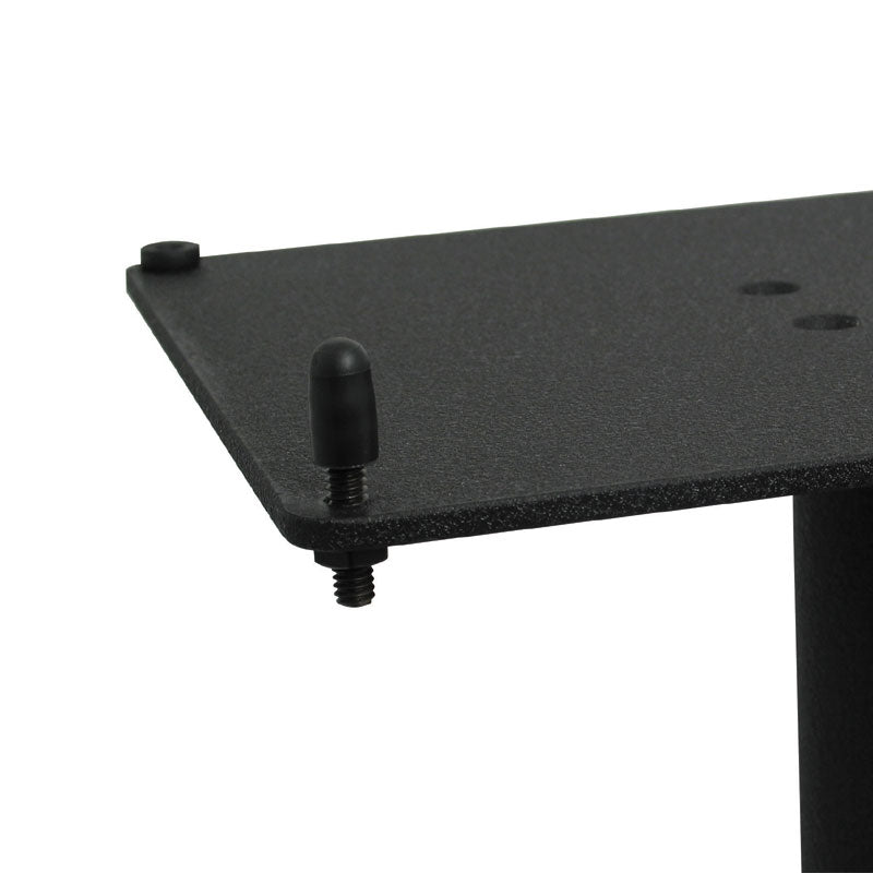 Sanus Steel Foundations Center Channel Speaker Stand SFC18-B1, speaker stand top plate with isolation spikes