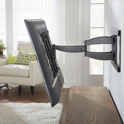 Sanus Large Full Motion TV Wall Mount VLF628-B1, full-motion TV wall mount angled position