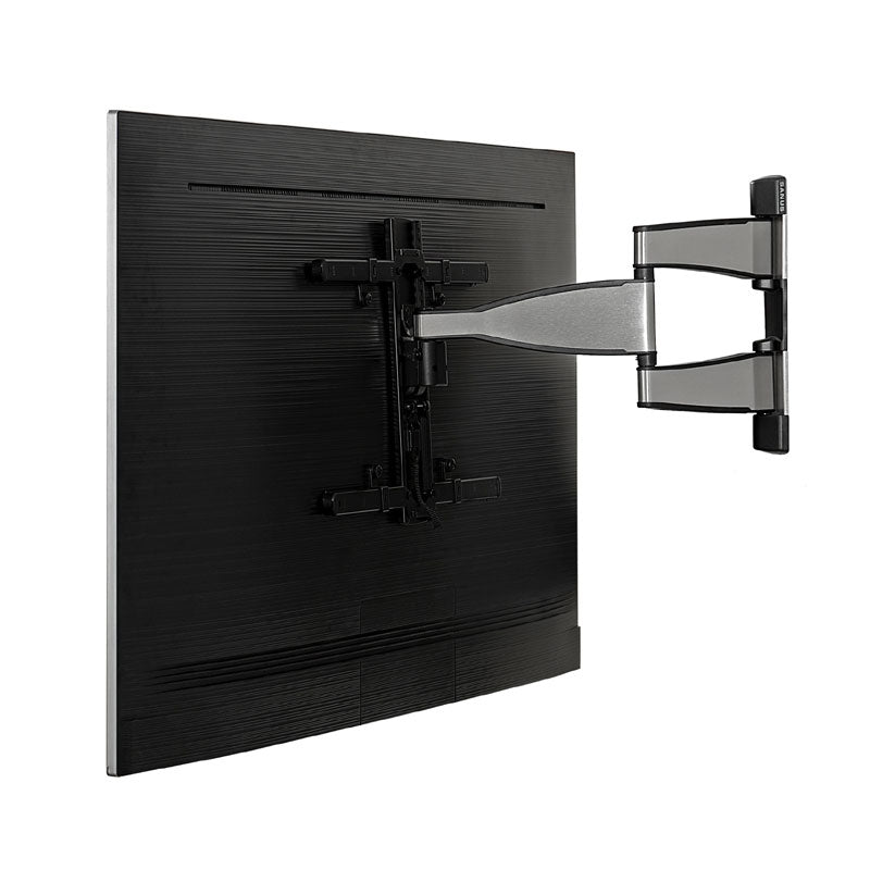 Sanus Medium Premium Full Motion TV Wall Mount VMF720-S2, articulating wall mount installed rear view