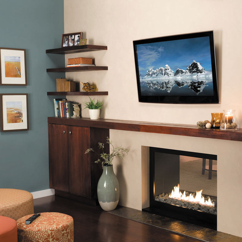Sanus Large Tilting TV Wall Mount VMPL50A-B1, wall-mounted TV installed room view