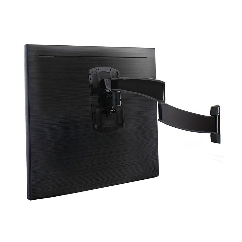 Sanus Small Premium Full Motion TV Wall Mount VSF716-B2, TV wall mount installed rear view