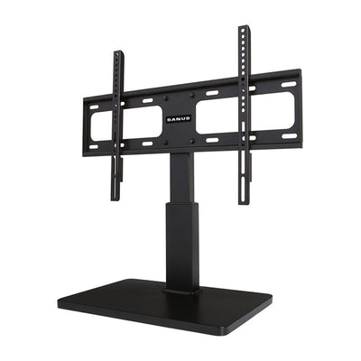 Sanus Large TV Table Top Swivel Base VSTV1-B1, TV floor stand front three-quarter view