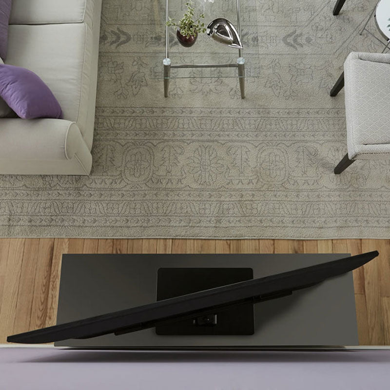Sanus Large TV Table Top Swivel Base VSTV1-B1, TV floor stand display tilt range diagram
