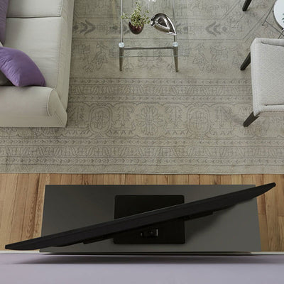 Sanus Large TV Table Top Swivel Base VSTV1-B1, TV floor stand display tilt range diagram